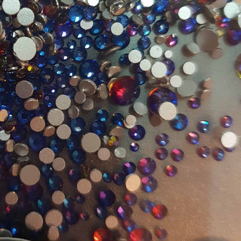 Strass varie misure Blu olografico
