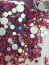 Strass varie misure Fucsia olografico