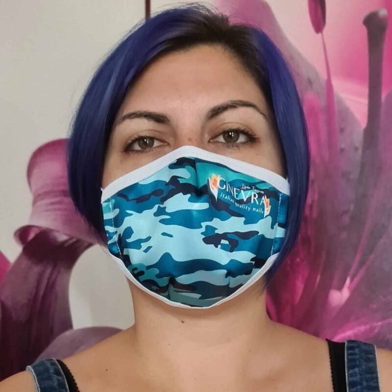 Mascherina filtrante CAMOUFLAGE AZZURRA