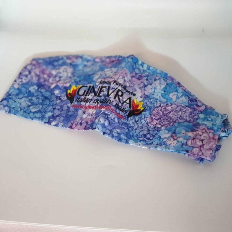 Cuffietta chirurgica cappellino da lavoro "Hortensia blue"