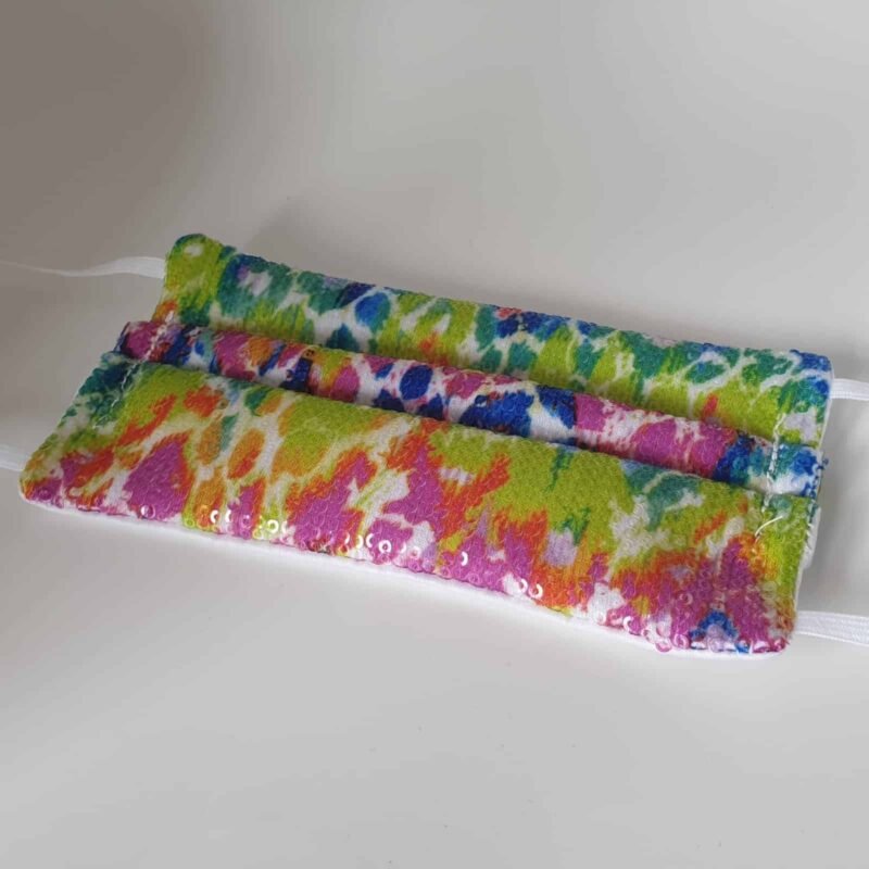 Mascherina Multicolor ghepard fucsia rainbow